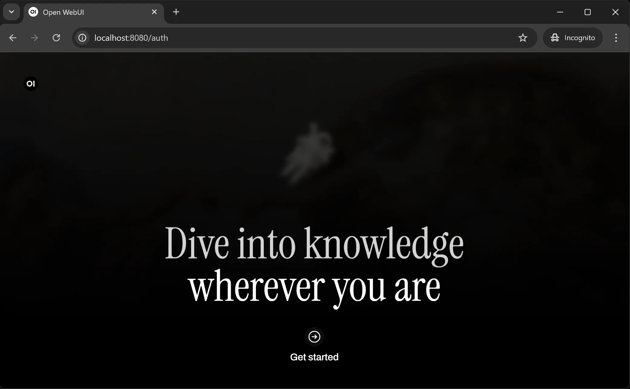Open WebUI — first run